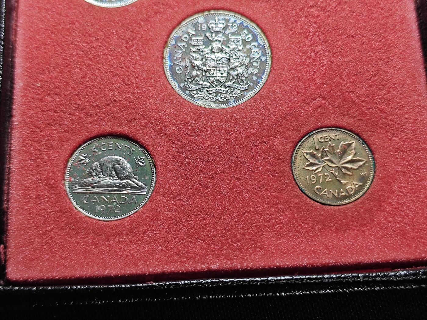 KK钱币收藏小铺 （套币 好品/批量散币 银币）专场  2月预留时间 周末发货  1972加拿大套币 含2枚大一元镍币