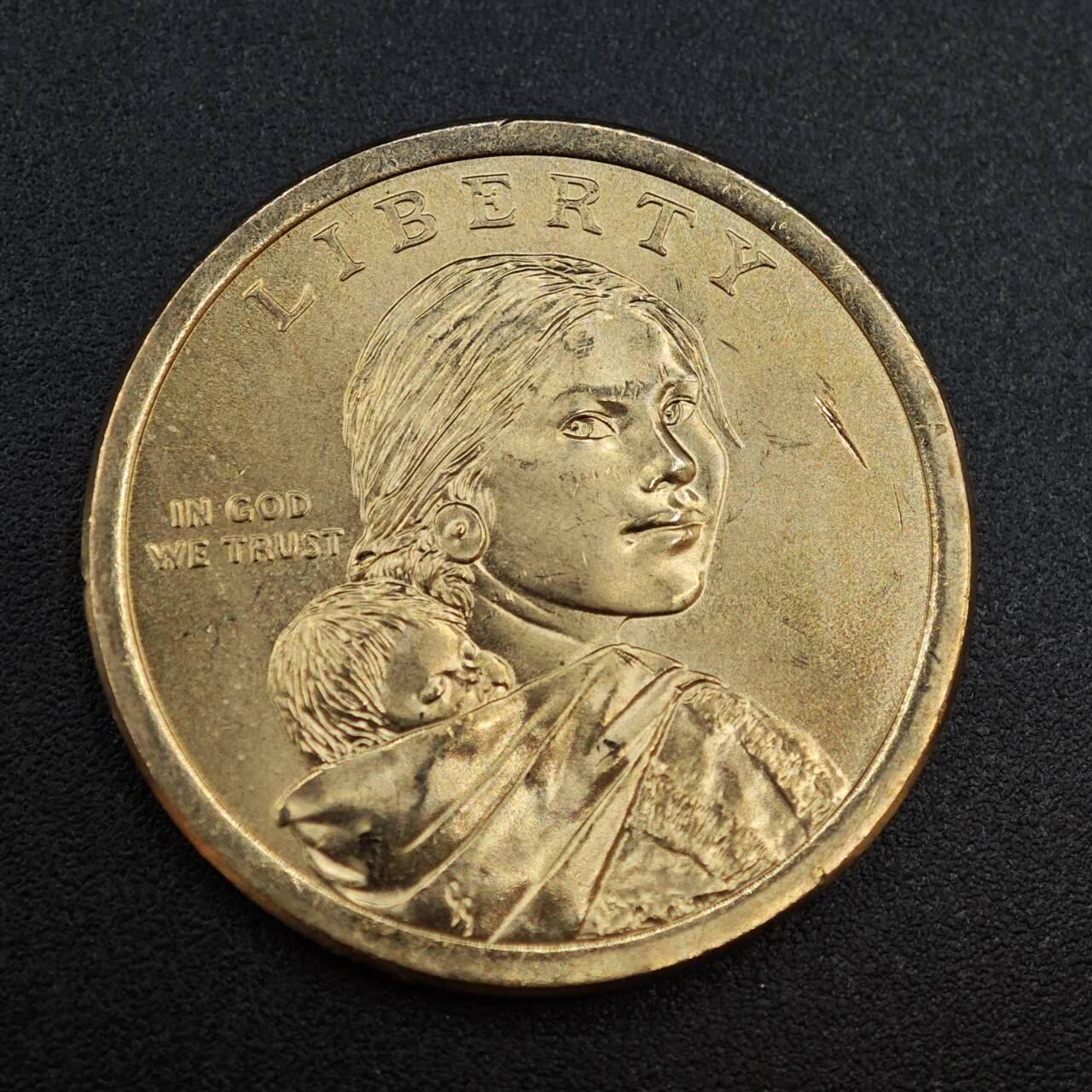 【淘币小摊】实时拍第八百零二拍   散币场   满百包邮可预留二周 每周一统一发货   美国2018年橄榄球运动员一美元纪念币