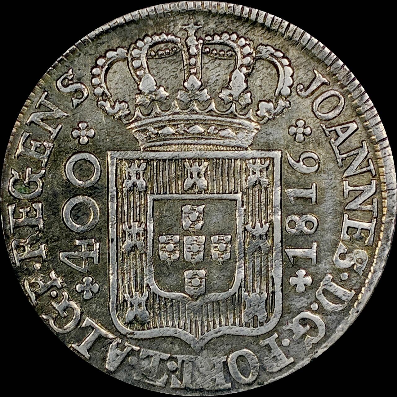 【雨安】【直播拍卖】【世界币章115期-裸币】2025-11-21 周五 19:30 保真 [裸币各国] Portugal 葡萄牙 400瑞斯 1816年