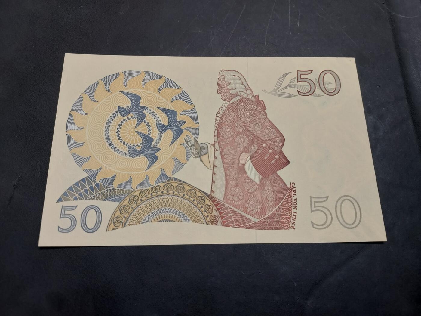 博彦收藏   11月24日 8点 钱币专场 1989瑞典50克朗 UNC 