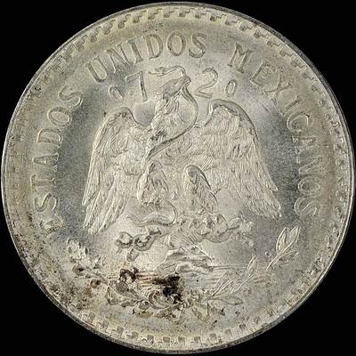 【雨安】【直播拍卖】【世界币章115期-裸币】2025-11-21 周五 19:30 保真 - [裸币各国] Mexico 墨西哥 1比索 1945年 KM# 455 [16.66 g., 0.720 Silver]