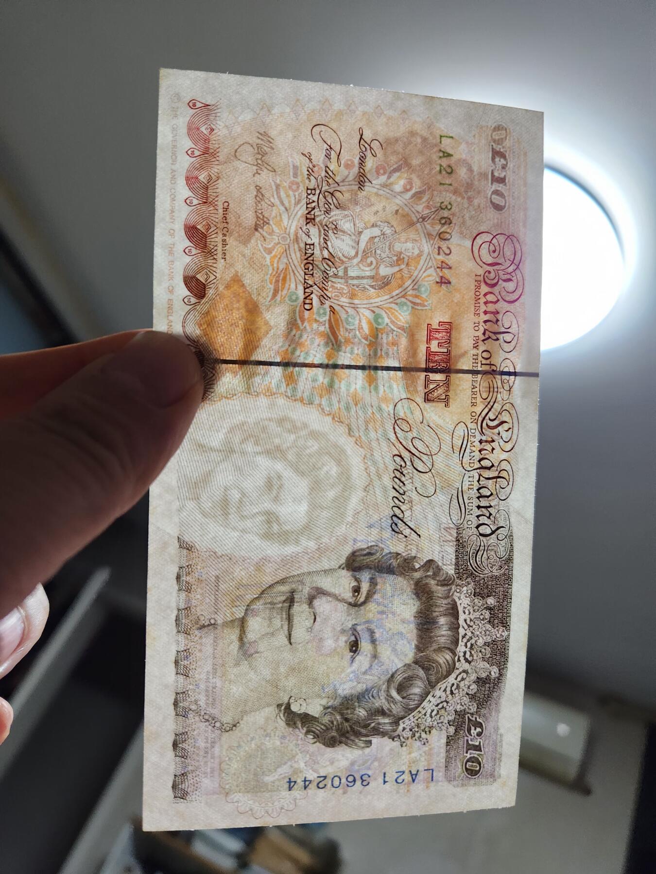 11月22号晚上8点 外国纸币自动截拍第62场 英国10镑 稀少签名版 近新