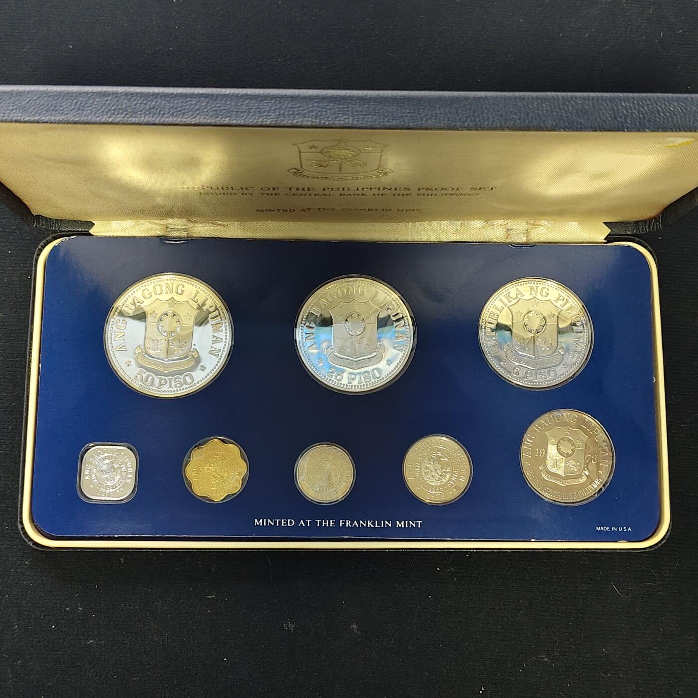 【全场包邮】纯粹捡漏拍479场（免费代拍第16场） 菲律宾1978年官方精制套币-盒证全