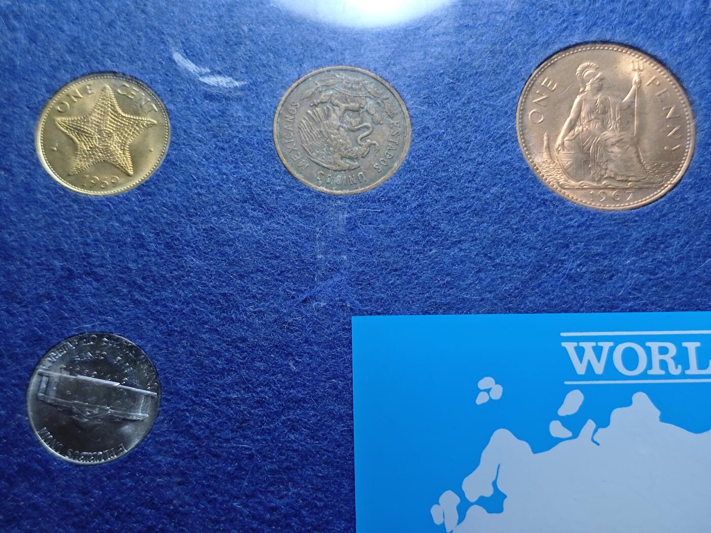 KK钱币收藏小铺 （套币 好品/批量散币 银币）专场  2月预留时间 周末发货  世界各国硬币卡套17枚 含好品！