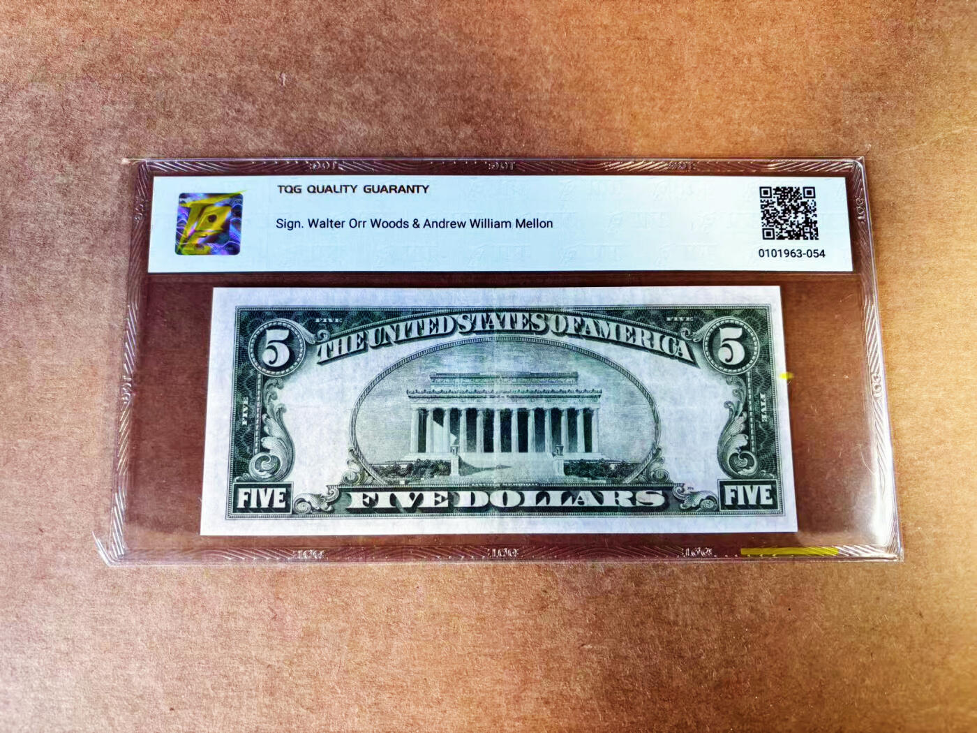 【Blue Auction】世界纸币精拍第753期——18级TOP拍卖/信誉/品质/专业/高效💫 美国 1928A 5美金 数字版 TQG30