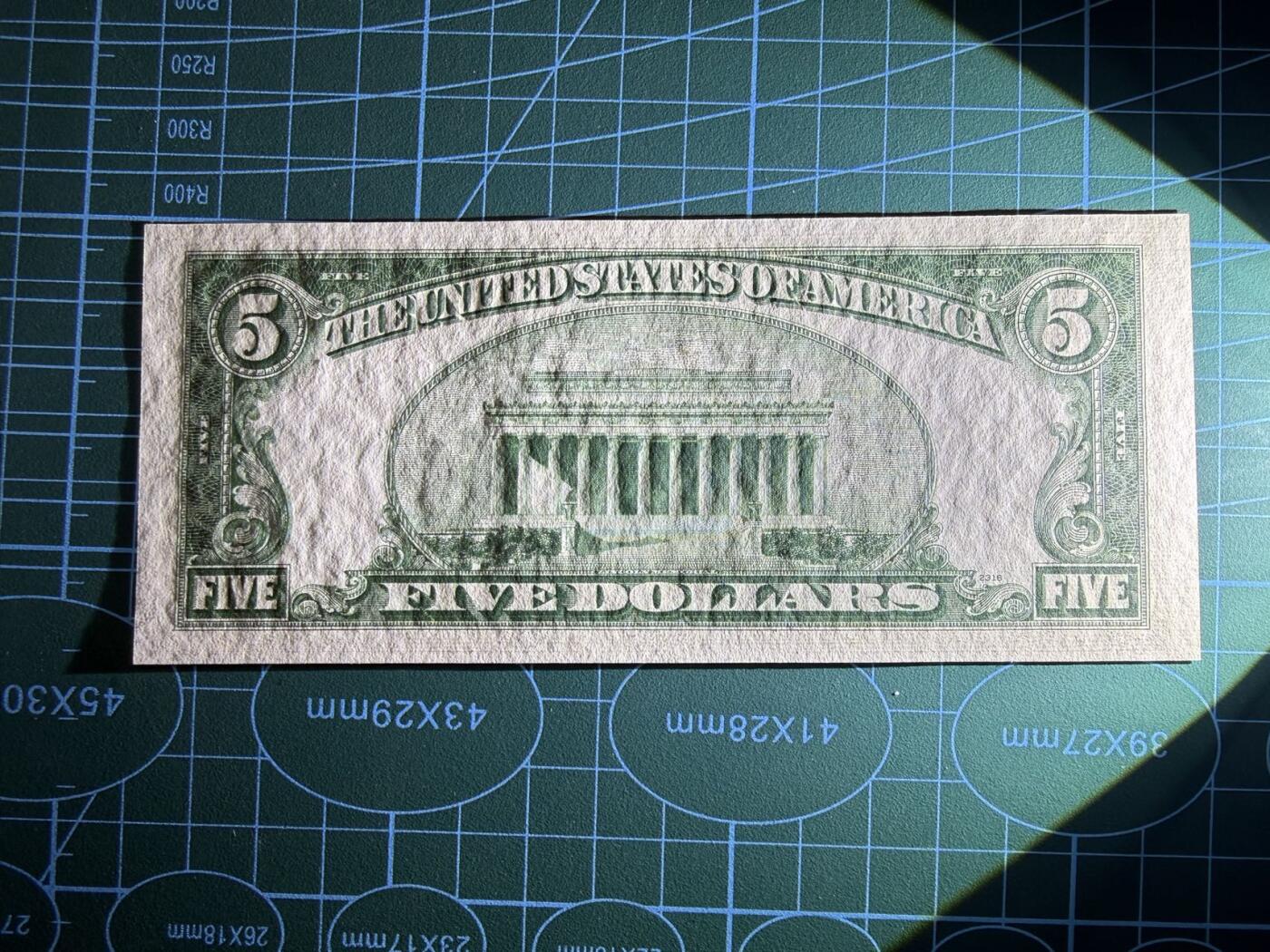 【炜奕收藏】，第五十一期 1953年美国5美元银币券，UNC品相