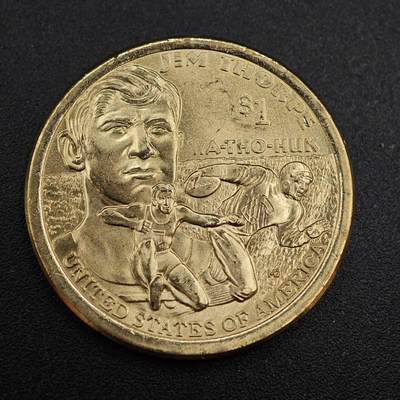 【淘币小摊】实时拍第八百零二拍   散币场   满百包邮可预留二周 每周一统一发货   - 美国2018年橄榄球运动员一美元纪念币