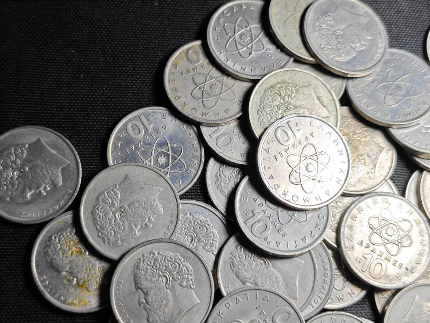 KK钱币收藏小铺 （套币 好品/批量散币 银币）专场  2月预留时间 周末发货  希腊10德拉克马一组79枚