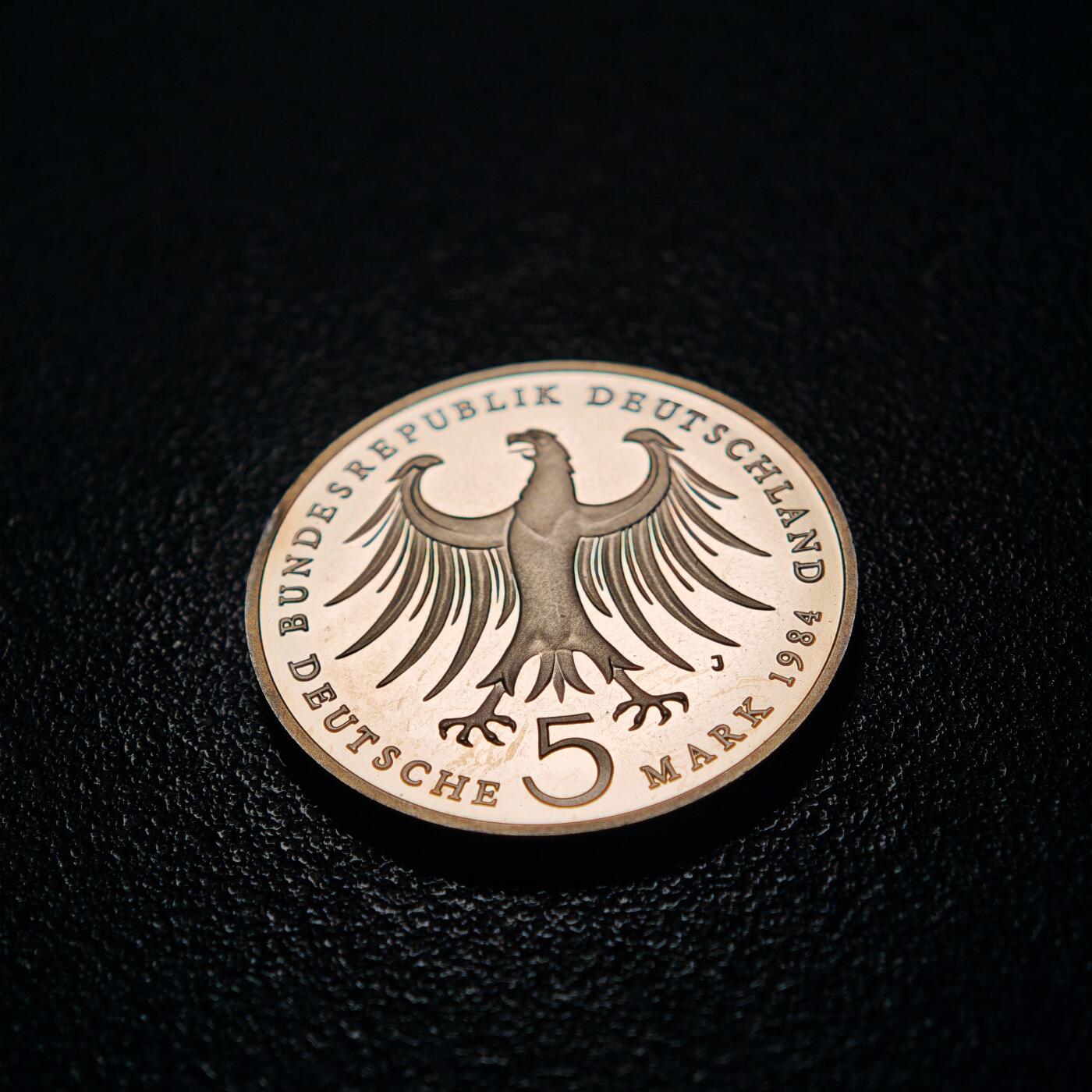 【德藏】世界币章拍卖第154期（拍品征集中~欢迎藏友联系） 1984年 德国钢琴演奏家费利克斯·门德尔松诞辰175周年5马克纪念镍币 直径约：28.9mm；重约：10g