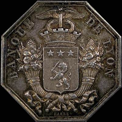 【雨安】【直播拍卖】【世界币章115期-裸币】2025-11-21 周五 19:30 保真 - [章] France 章 法国 八角 1835年 里昂市银行 八角银章 12.2克