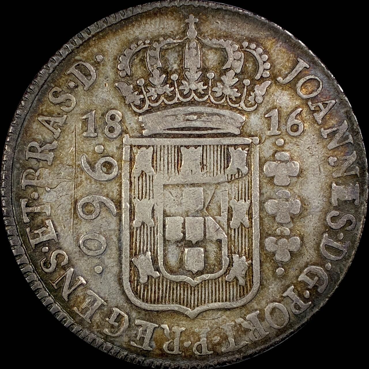 【雨安】【直播拍卖】【世界币章115期-裸币】2025-11-21 周五 19:30 保真 [裸币各国] Brazil 巴西 960瑞斯 1816年 淡彩包浆