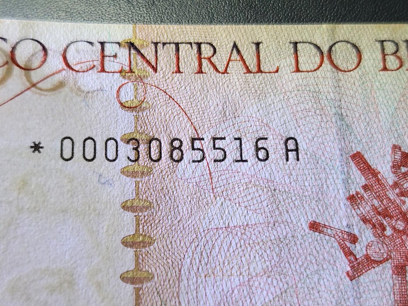 11月23号晚上8点 外国纸币自动截拍第63场 0003 补号券 第三个号码 巴西1984年50000克鲁塞罗 签名22 原版新品黄斑
