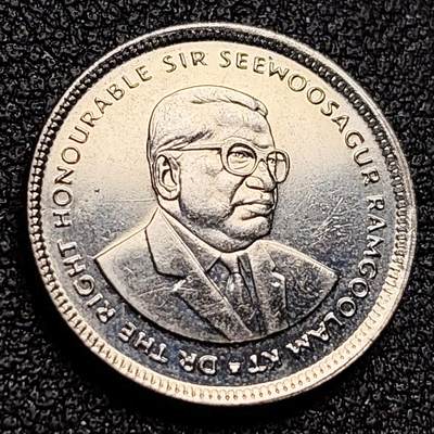 泉币菌-第134场-精品福利场 - 毛里求斯 20分镀镍钢硬币 19.0毫米 3.0克 纪念币铜钱