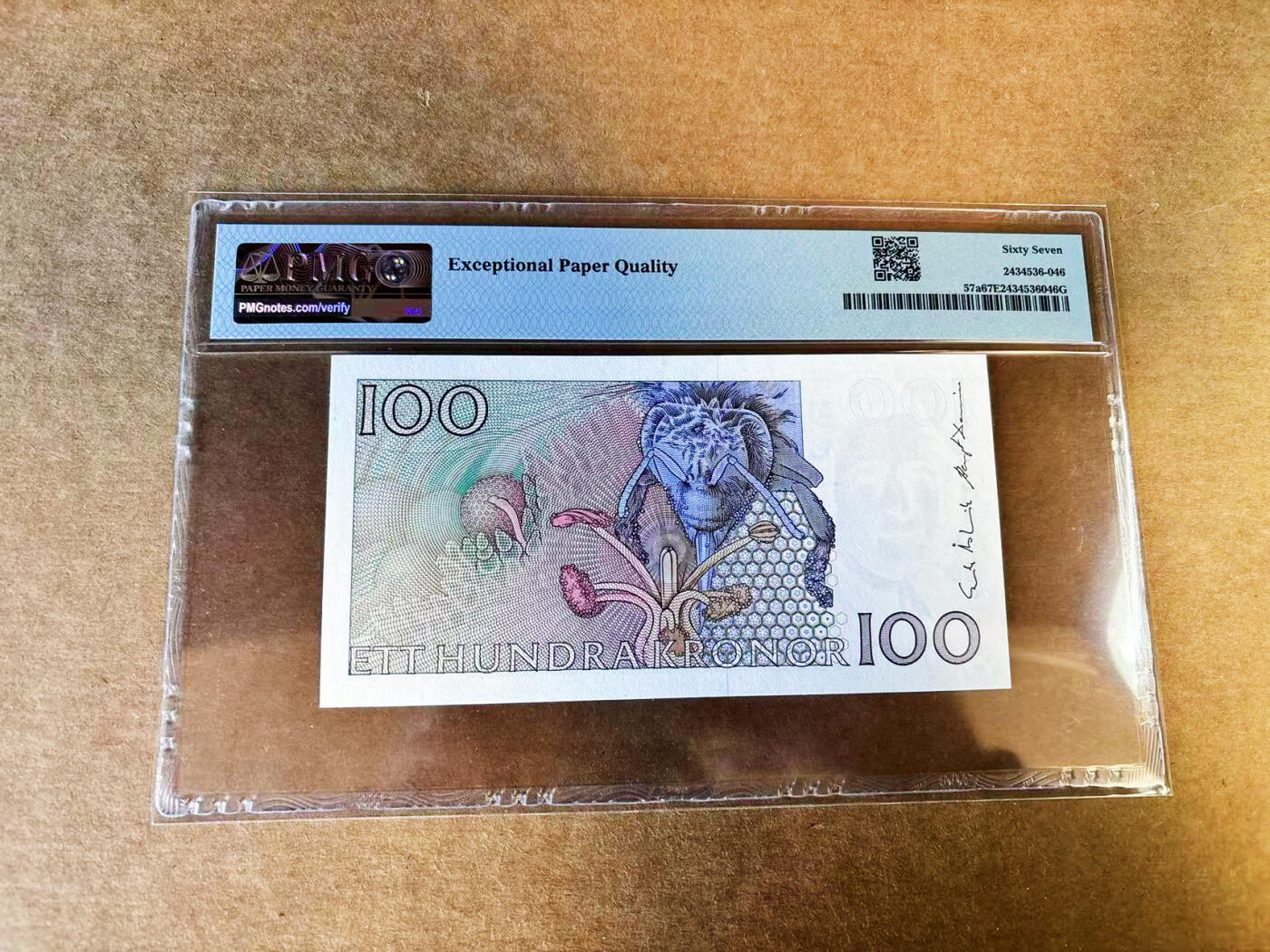 【Blue Auction】世界纸币精拍第753期——18级TOP拍卖/信誉/品质/专业/高效💫 【a版】瑞典 1986-92年100克朗 PMG67EPQ 