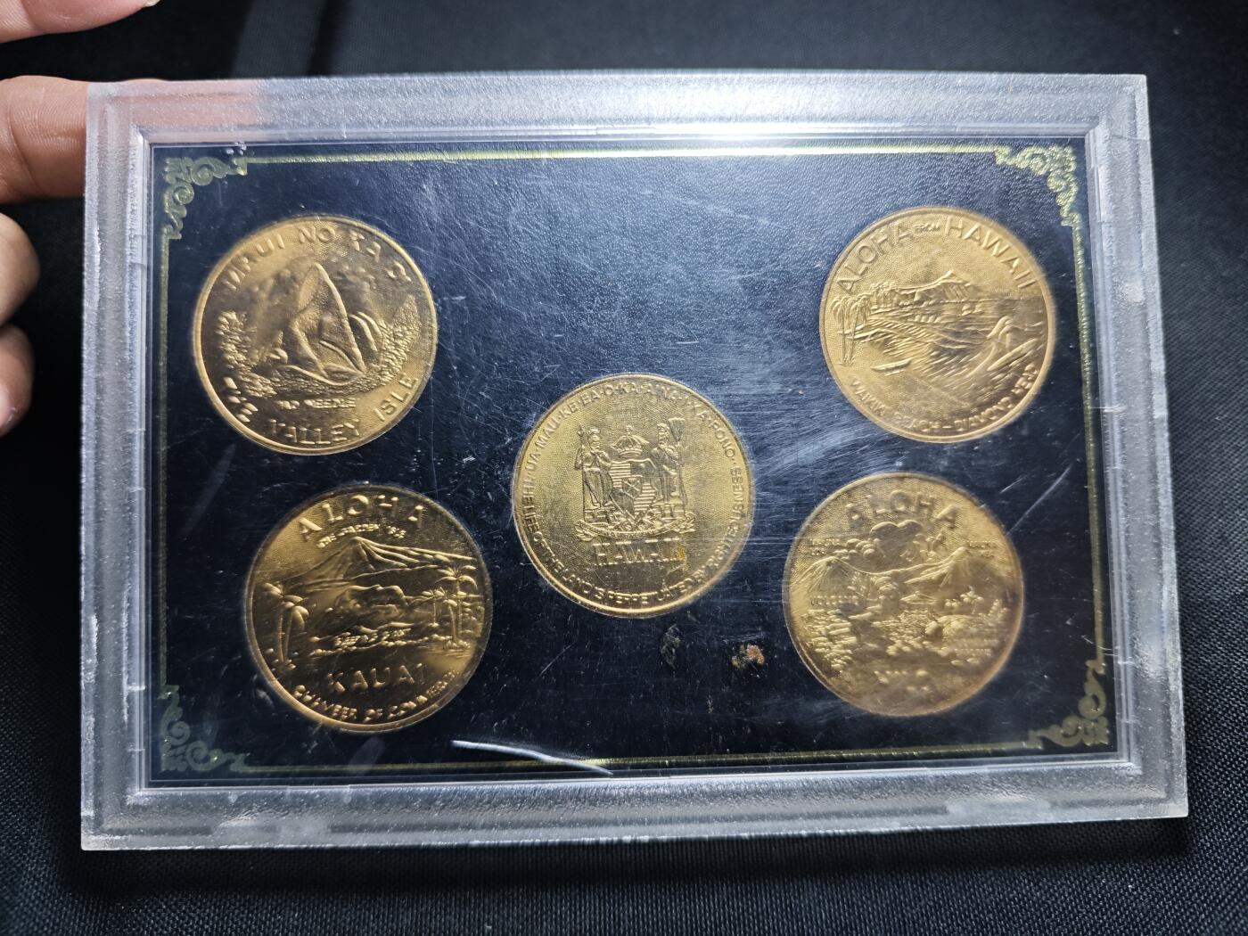 KK钱币收藏小铺 （套币 好品/批量散币 银币）专场  2月预留时间 周末发货  夏威夷代币5枚一套！