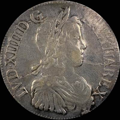 【雨安】【直播拍卖】【世界币章115期-裸币】2025-11-21 周五 19:30 保真 - [裸币法国] France 法国 1埃居 KM#0155 DAV-3799 (1646-1653) 路易十四 儿童版2nd 1652年