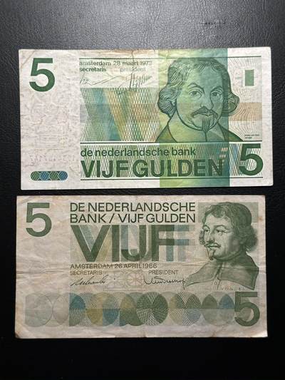 九十场（大更新） - 荷兰两个版本5盾，流通品相，品种不错！66版还是无47！