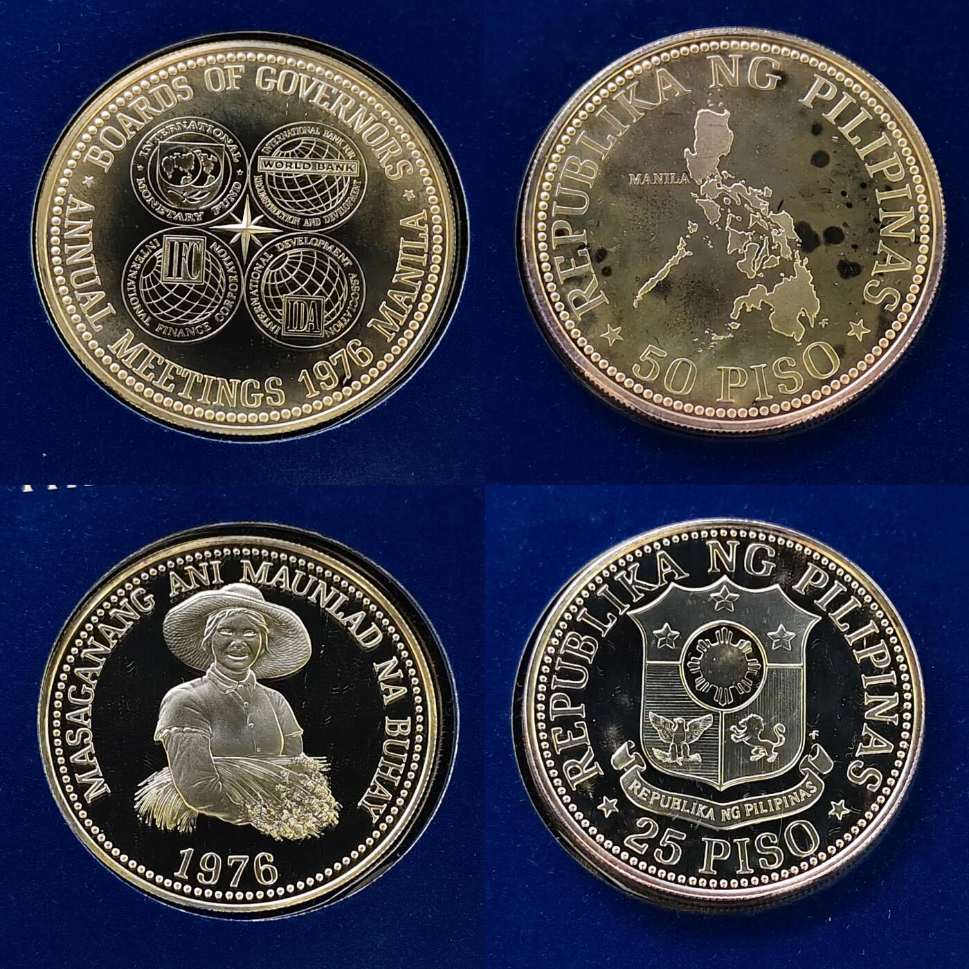 【全场包邮】纯粹捡漏拍479场（免费代拍第16场） 菲律宾1976年官方精制套币-盒证全