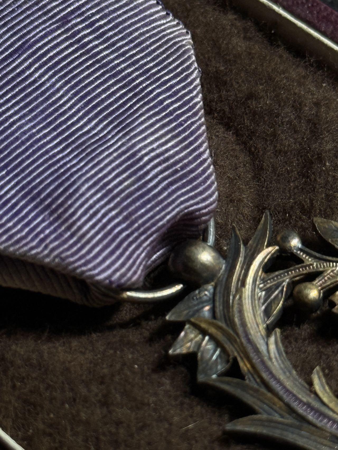 戎马世界章牌大赏第108期 法国文学艺术棕榈勋章，军官级，银制，带盒，背面右侧珐琅有一处缺失