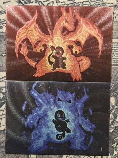 龙虎卡牌六四场 （无佣金，周六结拍，欢迎送拍） - 粗闪2张 横版宝可梦