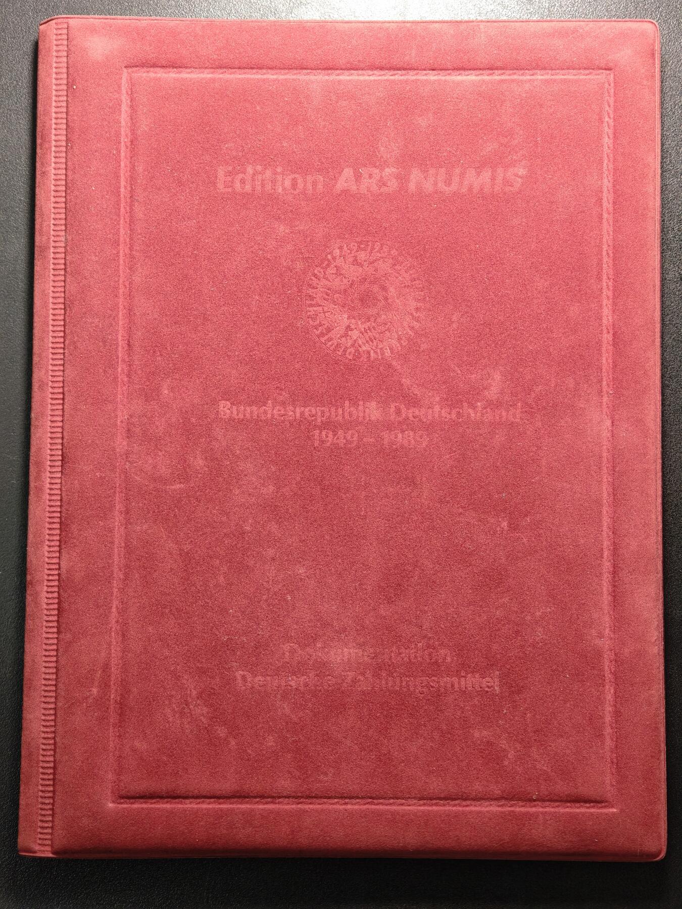 【德藏】世界币章拍卖第154期（拍品征集中~欢迎藏友联系） 1989年 德意志联邦成立40周年钱币铸造档案样币纪念册 带设计师亲笔签名