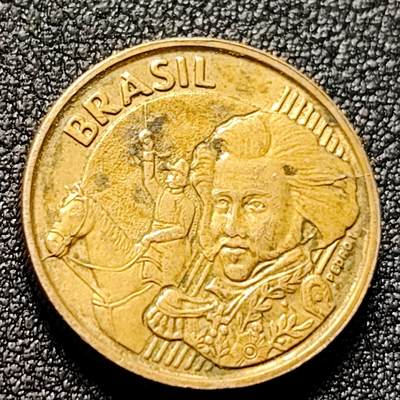 泉币菌-第134场-精品福利场 - 佩德罗一世 巴西10分青铜包钢硬币2001年 20.0毫米 4.8克