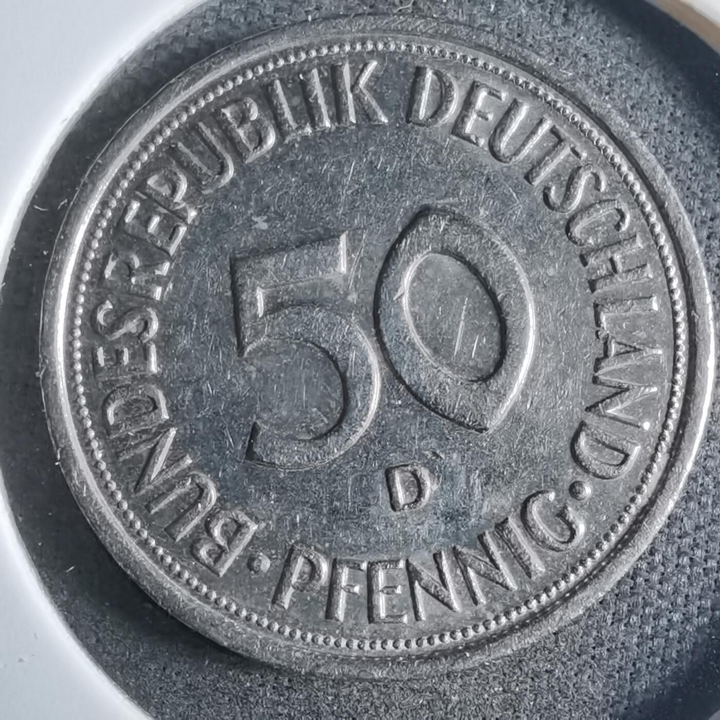 沼泽如烟--第909场 德国1989年50芬尼