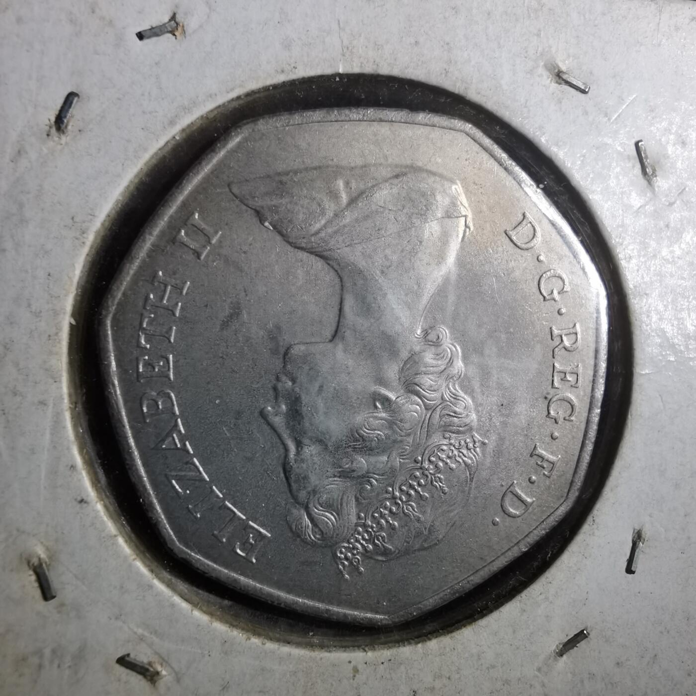 沼泽如烟--第910场 英国1973年50便士