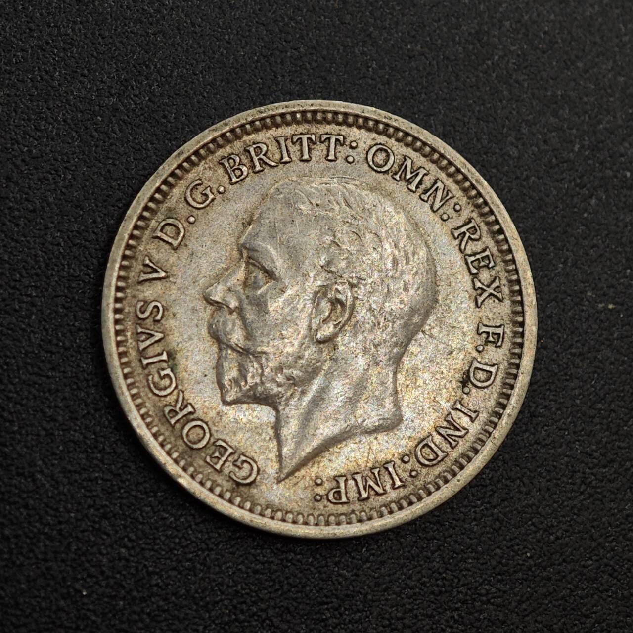 【淘币小摊】实时拍第八百零二拍   散币场   满百包邮可预留二周 每周一统一发货   英国1934年乔治五世3便士银币