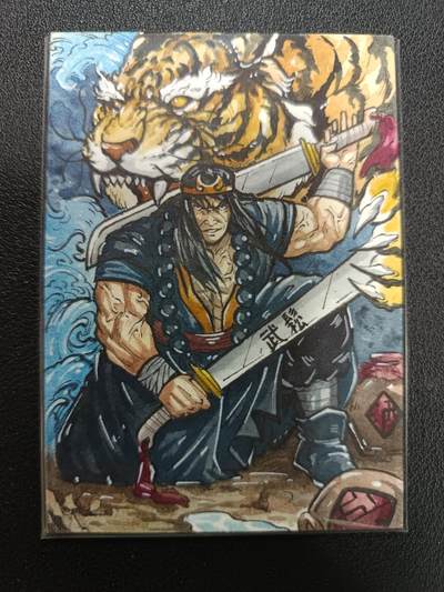 天玑星卡拍第141期《11.24周一截拍》持续收拍收评中 满赠卡需备注 - 【手绘卡】RUBICK 水浒手绘 行者武松 手绘卡