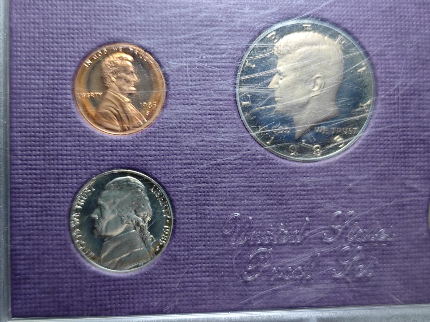 KK钱币收藏小铺 （套币 好品/批量散币 银币）专场  2月预留时间 周末发货  1985美国大小面值清年精制套币