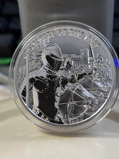 第182期拍卖 - 卡装马耳他2021年过去的骑士团系列1盎司纪念银币,9999银，发行15000枚，