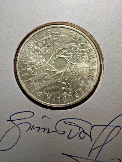 【德藏】世界币章拍卖第154期（拍品征集中~欢迎藏友联系） - 1989年 德意志联邦成立40周年钱币铸造档案样币纪念册 带设计师亲笔签名