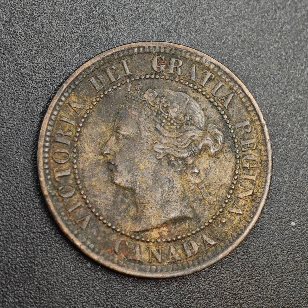 【淘币小摊】实时拍第八百零二拍   散币场   满百包邮可预留二周 每周一统一发货   加拿大1871年维多利亚一分铜币