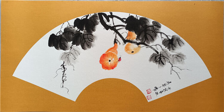 3、崔建华扇面画33×66