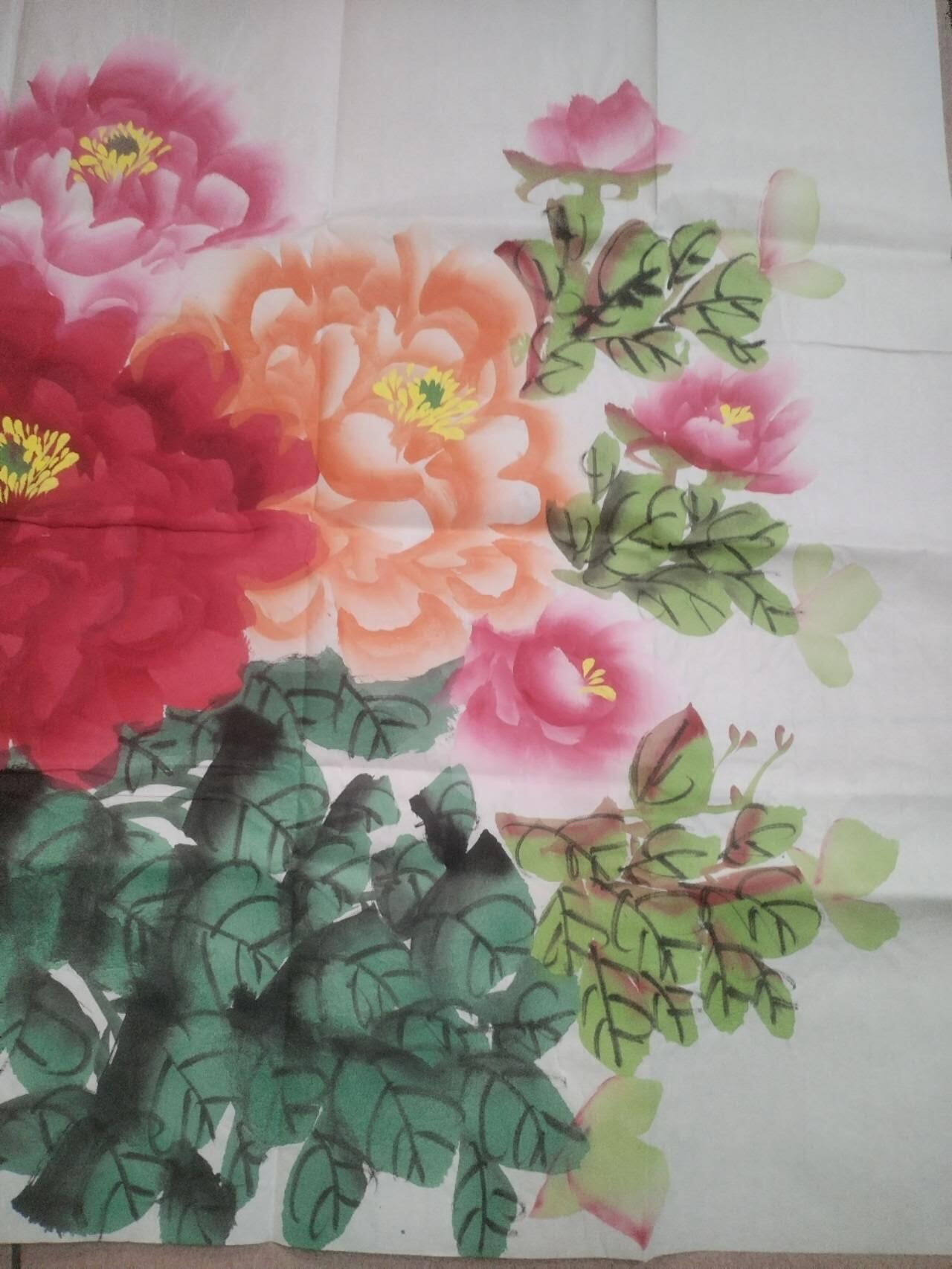 字画专场 王绣老师《花开富贵》。140*70cm。