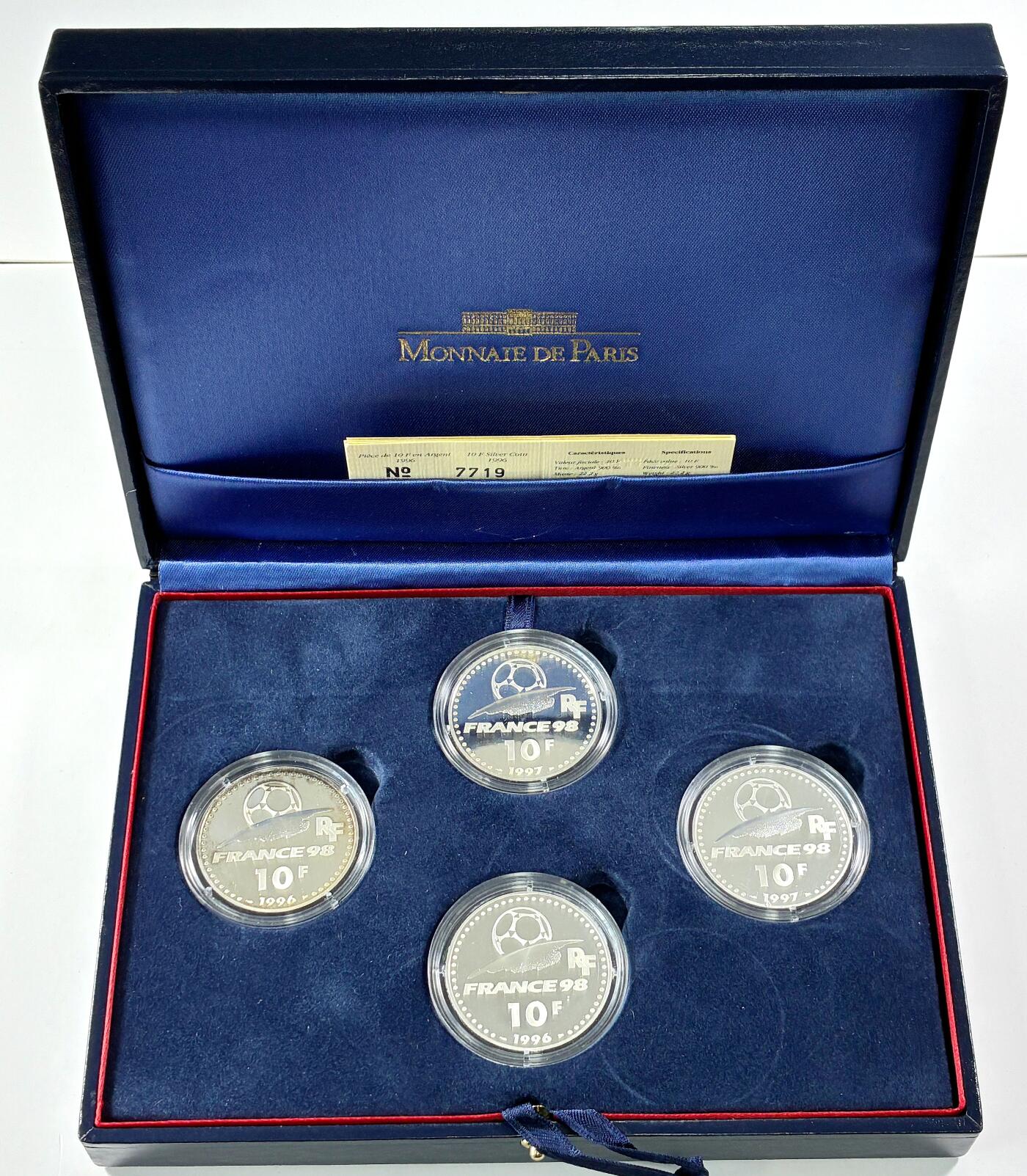 【雨安】【直播拍卖】【世界币章115期-裸币】2025-11-21 周五 19:30 保真 [现代钱币] France 法国 10法郎 1996-1998年 世界杯