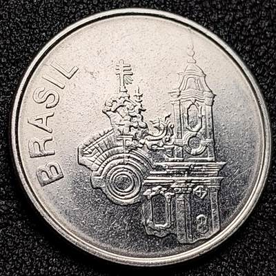 泉币菌-第134场-精品福利场 - 巴西硬币 巴西20克鲁塞罗不锈钢硬币 26mm