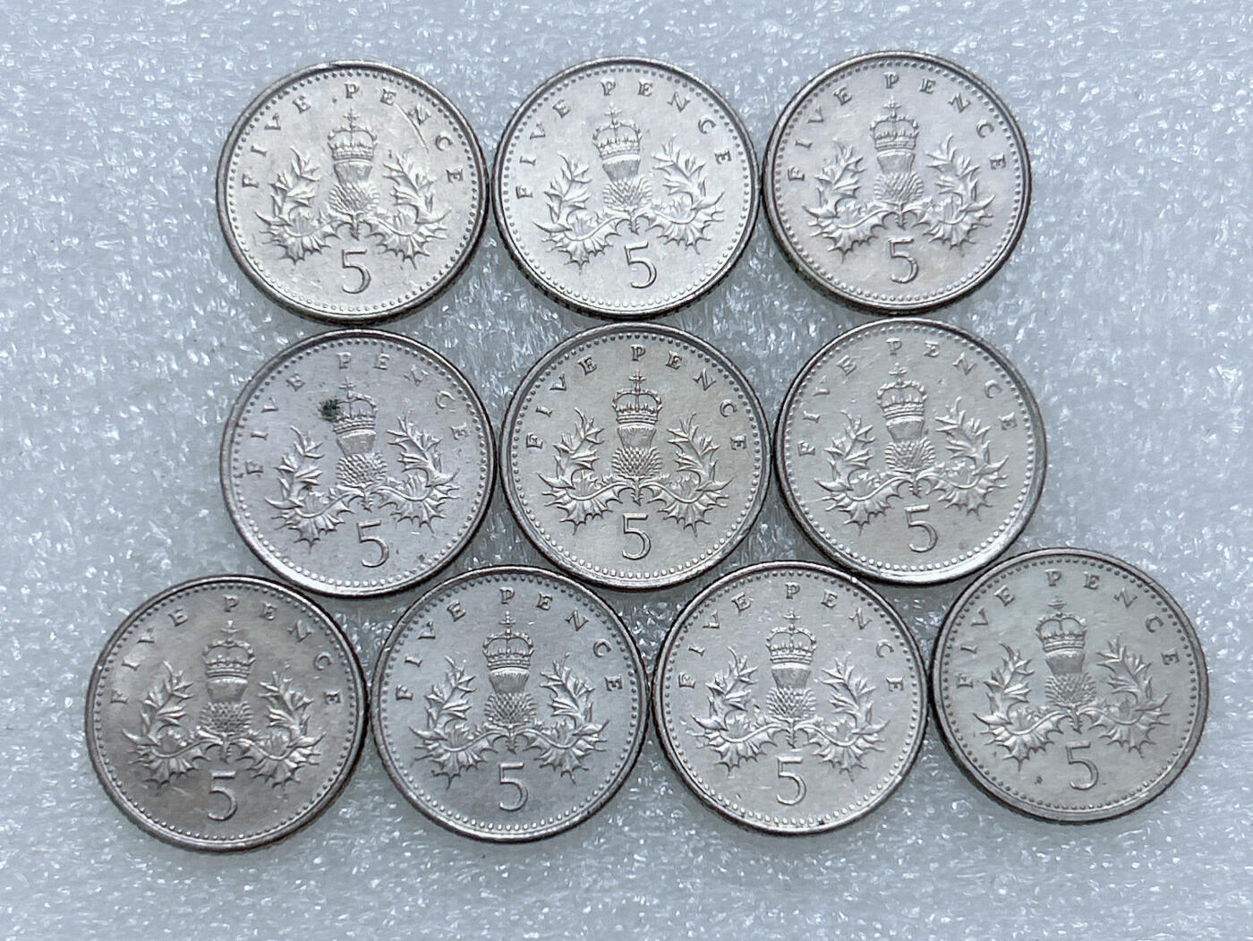 第一海外回流一元起拍收藏 散集专场  第270期 英国5便士硬币 小版 10枚