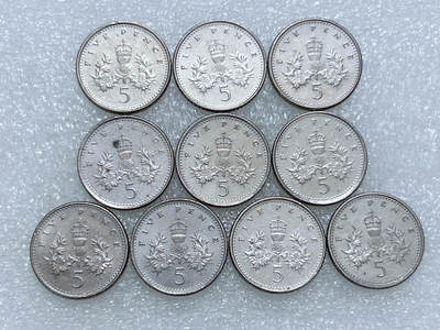 第一海外回流一元起拍收藏 散集专场  第270期 - 英国5便士硬币 小版 10枚