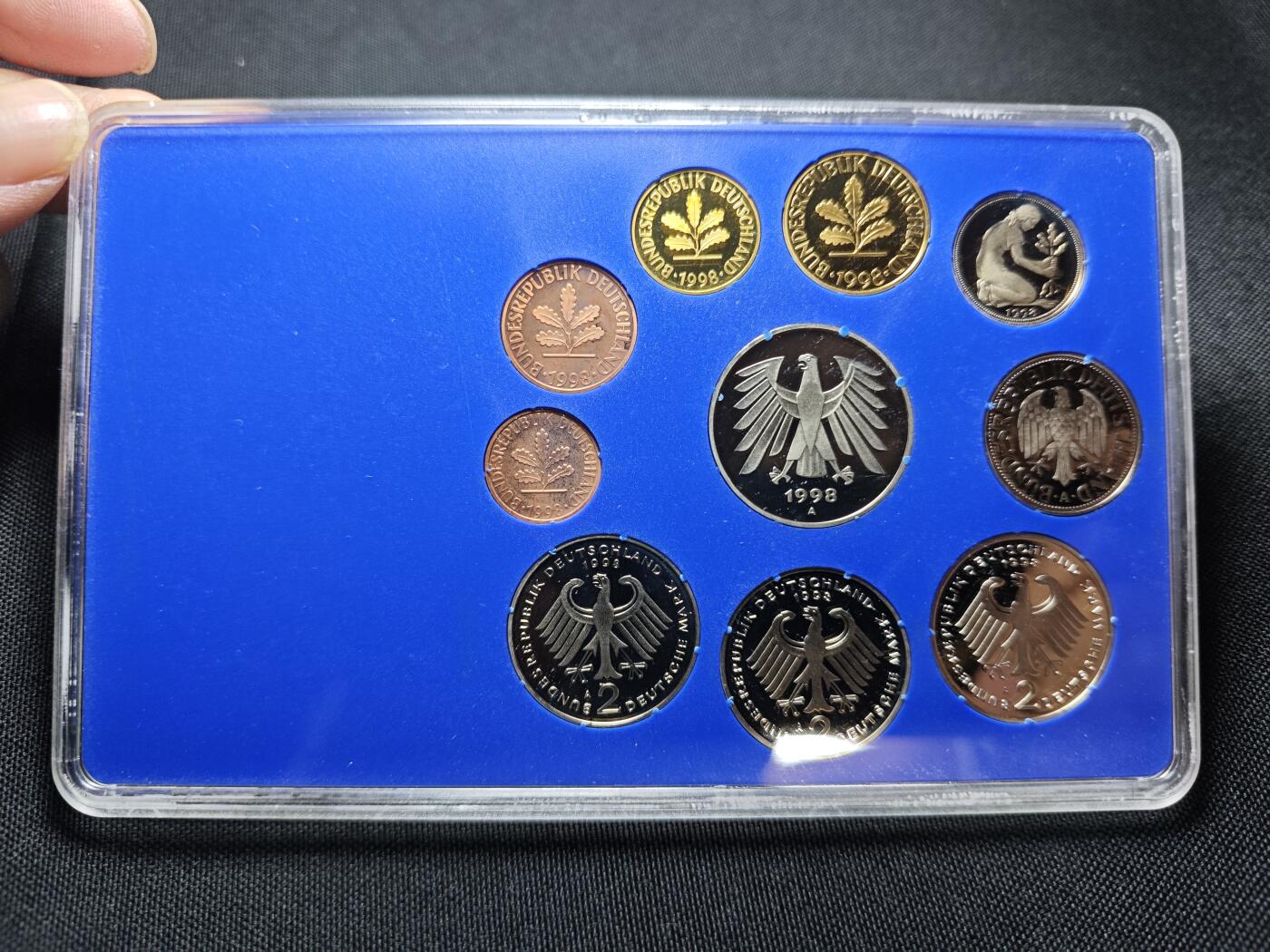 KK钱币收藏小铺 （套币 好品/批量散币 银币）专场  2月预留时间 周末发货  1998德国清年精制套币