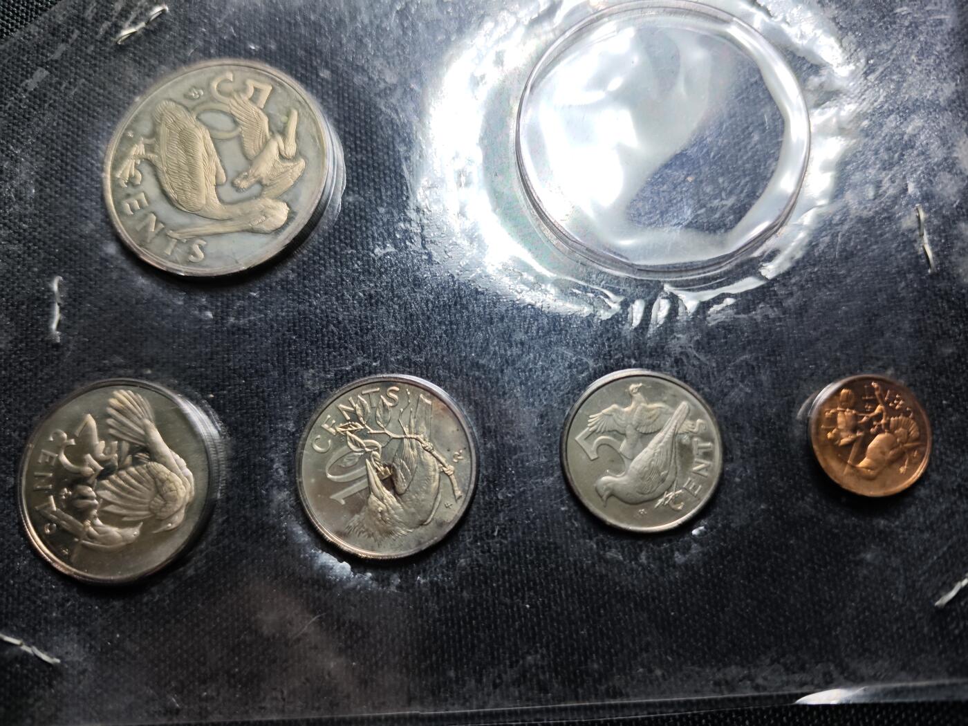 KK钱币收藏小铺 （套币 好品/批量散币 银币）专场  2月预留时间 周末发货  1973维尔京群岛大小面值清年精制一套