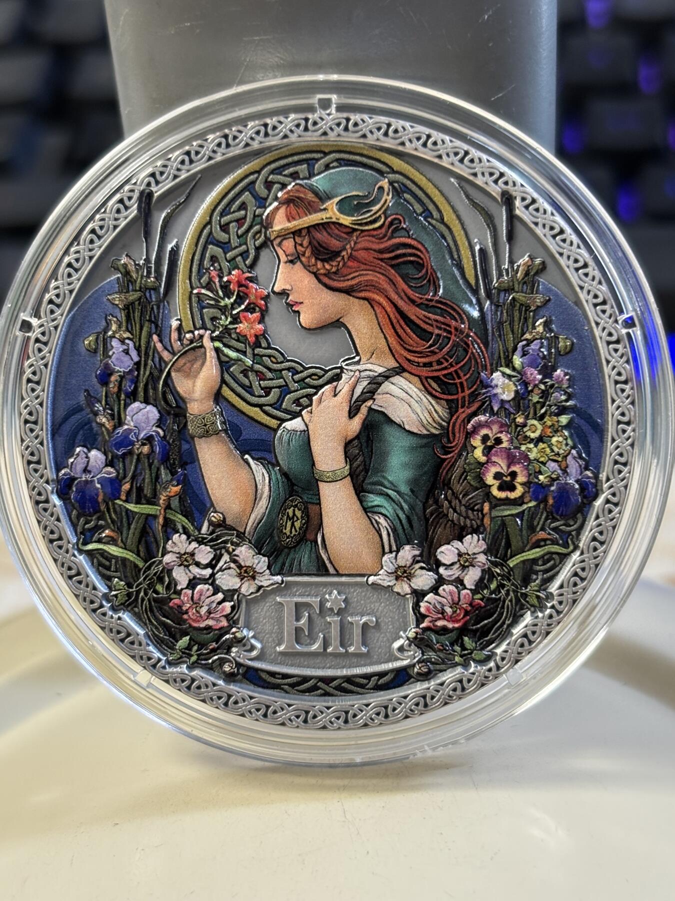 第182期拍卖 加纳2021年健康女神系列3伊西斯彩色纪念银币，999银，发行500枚