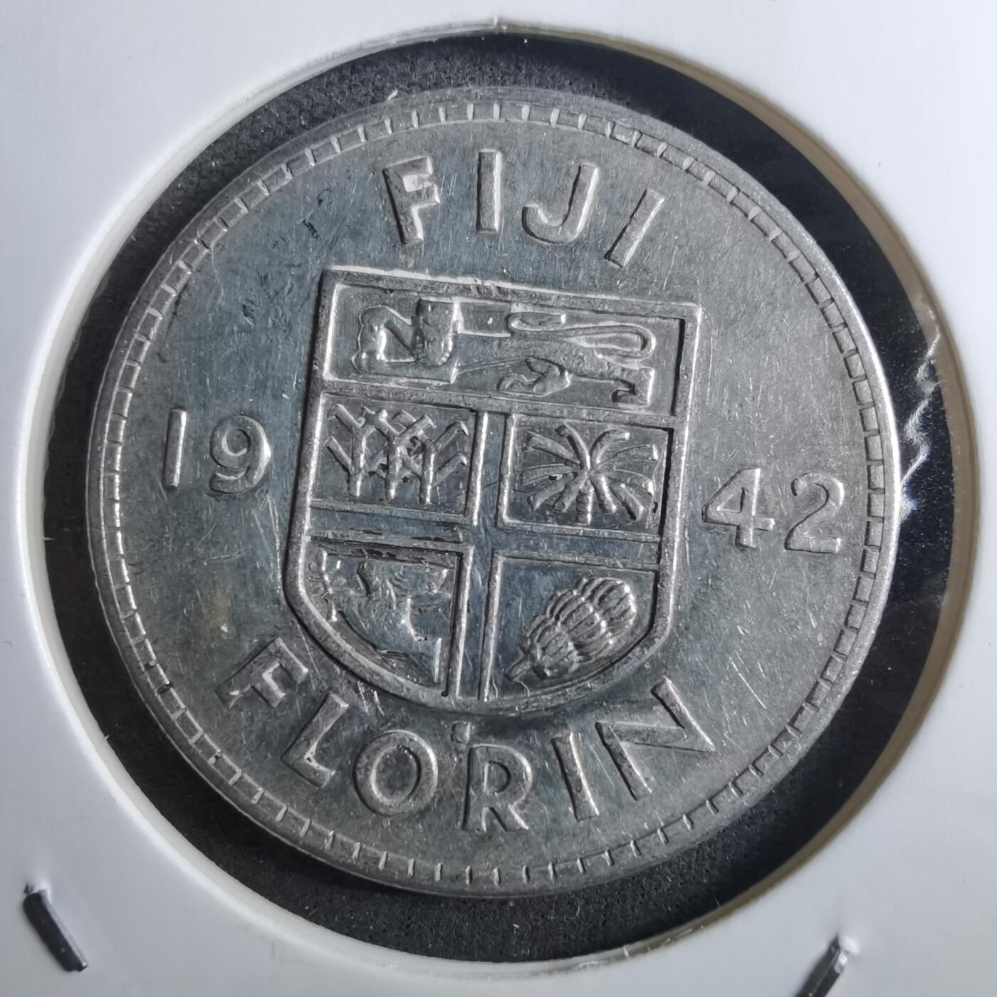 沼泽如烟--第910场 斐济1942年1弗洛林银币