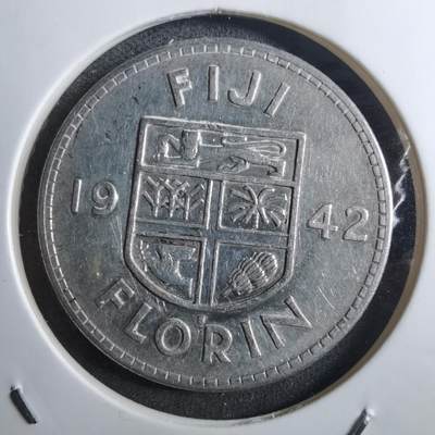 沼泽如烟--第910场 - 斐济1942年1弗洛林银币