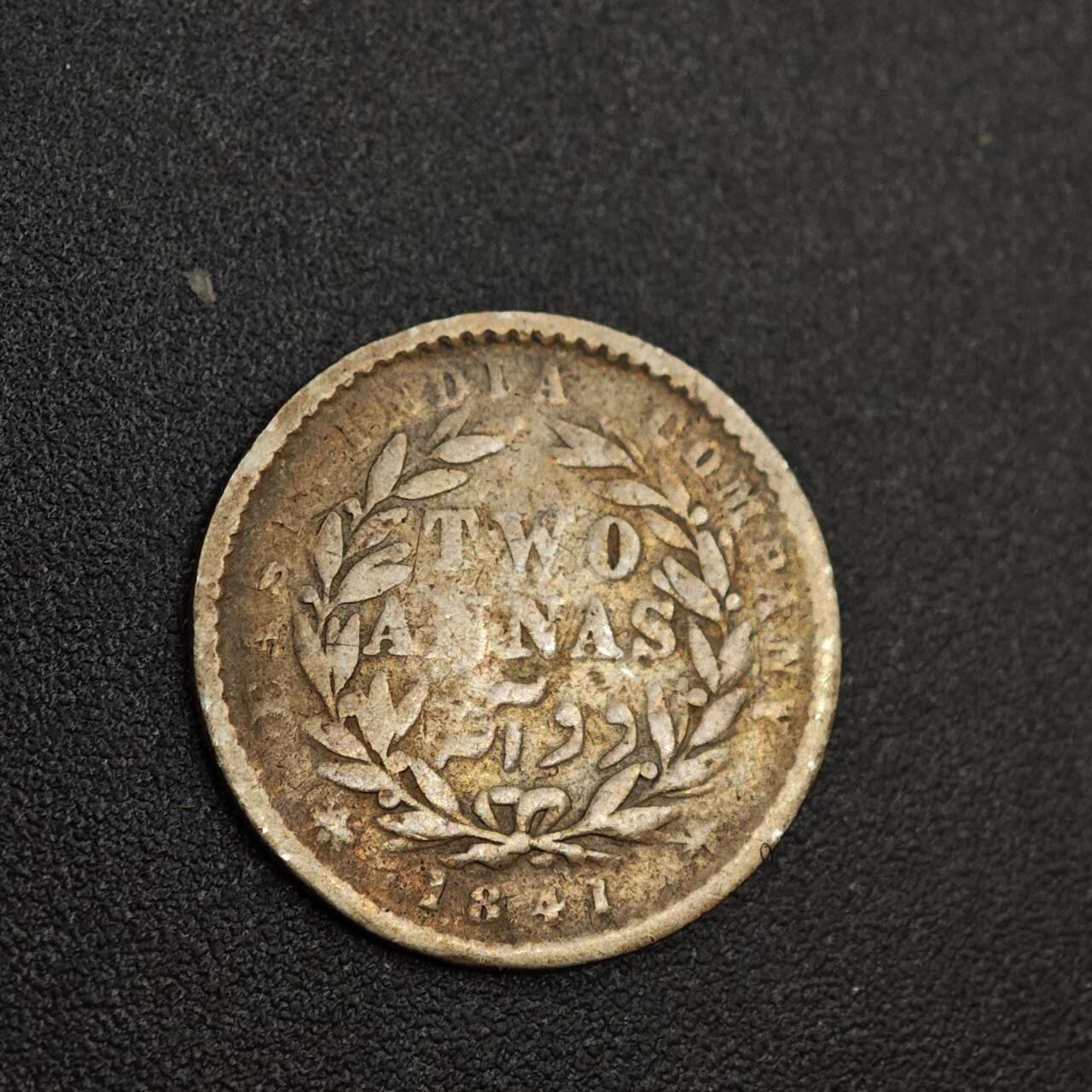 【淘币小摊】实时拍第八百零二拍   散币场   满百包邮可预留二周 每周一统一发货   印度1841年维多利亚2安娜银币