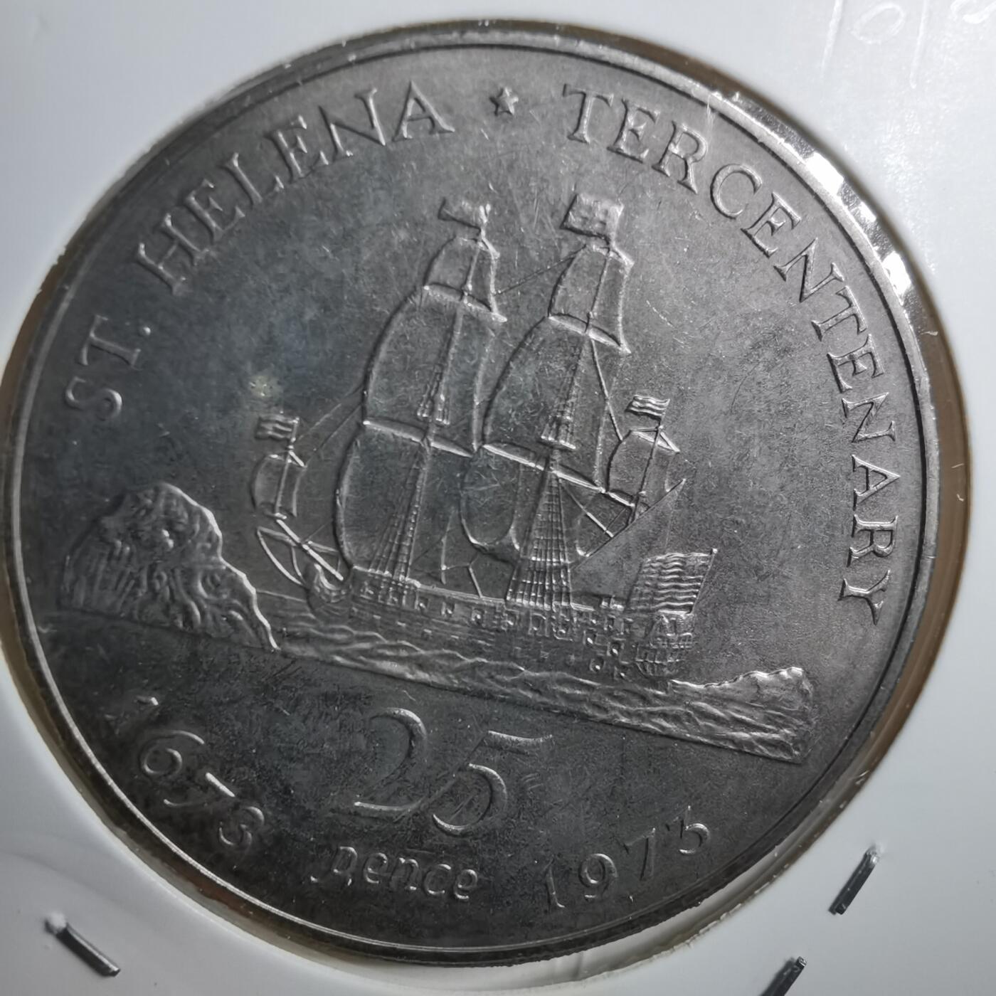 沼泽如烟--第910场 圣赫勒拿1973年25便士纪念币