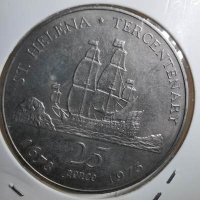 沼泽如烟--第910场 - 圣赫勒拿1973年25便士纪念币