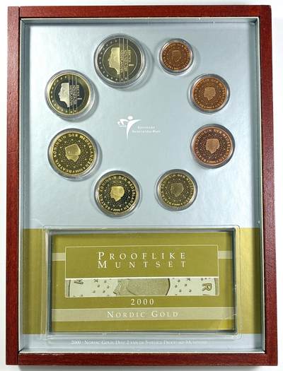 【雨安】【直播拍卖】【世界币章115期-裸币】2025-11-21 周五 19:30 保真 - [现代套币] Netherlands 荷兰 套币 精制套币 2000年