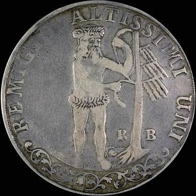 【雨安】【直播拍卖】【世界币章115期-裸币】2025-11-21 周五 19:30 保真 - [裸币德国] Germany 德国 德意志 1泰勒 Braunschweig-Wolfenbuttel不伦瑞克 KM#0593 (1691-1699) 野人 1692年